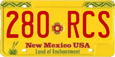 NM license plate 280RCS