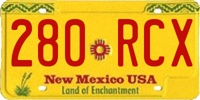NM license plate 280RCX