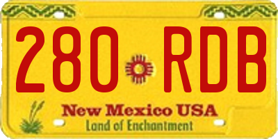 NM license plate 280RDB