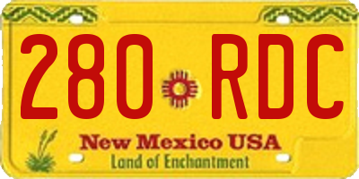 NM license plate 280RDC