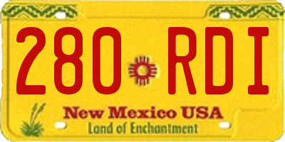 NM license plate 280RDI