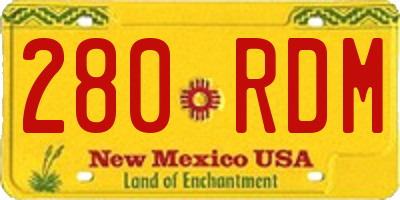 NM license plate 280RDM