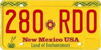NM license plate 280RDO