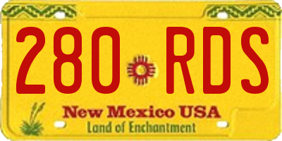 NM license plate 280RDS
