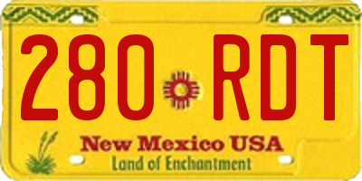 NM license plate 280RDT