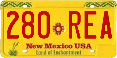 NM license plate 280REA