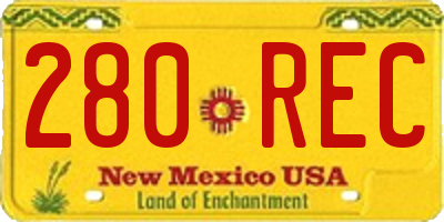 NM license plate 280REC
