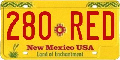 NM license plate 280RED