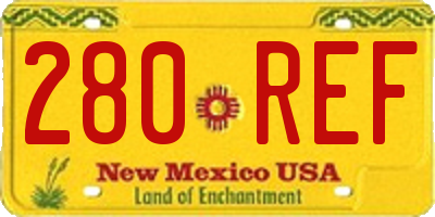 NM license plate 280REF