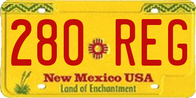 NM license plate 280REG