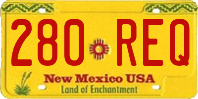 NM license plate 280REQ