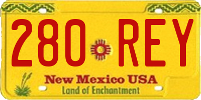 NM license plate 280REY
