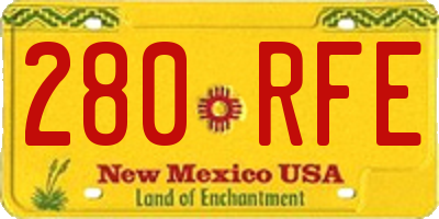 NM license plate 280RFE