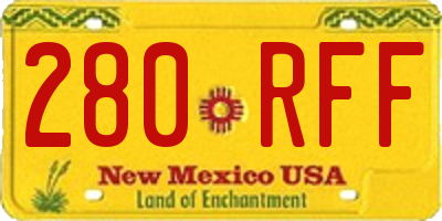 NM license plate 280RFF