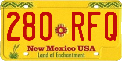 NM license plate 280RFQ