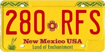 NM license plate 280RFS