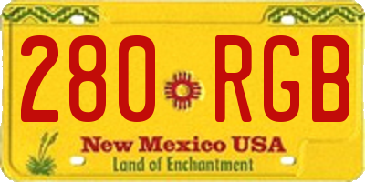 NM license plate 280RGB