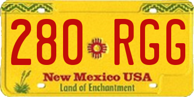 NM license plate 280RGG