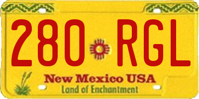 NM license plate 280RGL