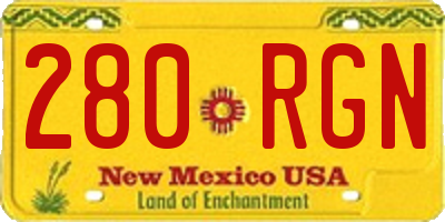 NM license plate 280RGN
