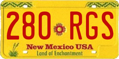 NM license plate 280RGS