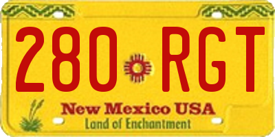 NM license plate 280RGT