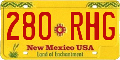 NM license plate 280RHG
