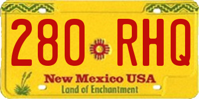 NM license plate 280RHQ