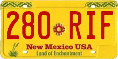 NM license plate 280RIF