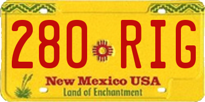 NM license plate 280RIG