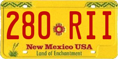 NM license plate 280RII