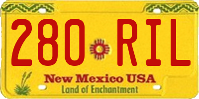 NM license plate 280RIL