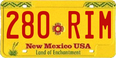 NM license plate 280RIM