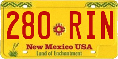 NM license plate 280RIN