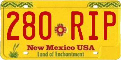 NM license plate 280RIP