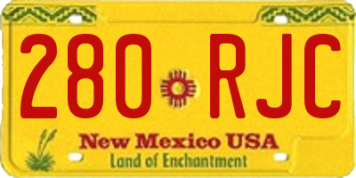 NM license plate 280RJC
