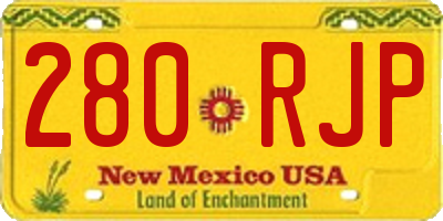 NM license plate 280RJP