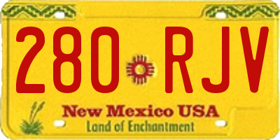 NM license plate 280RJV