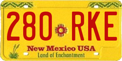 NM license plate 280RKE