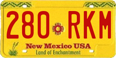NM license plate 280RKM