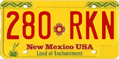 NM license plate 280RKN