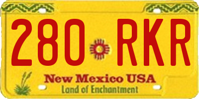 NM license plate 280RKR