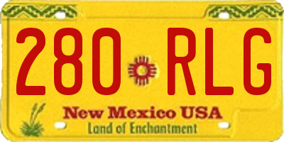 NM license plate 280RLG