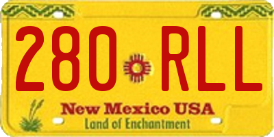 NM license plate 280RLL