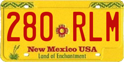NM license plate 280RLM
