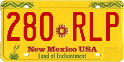 NM license plate 280RLP