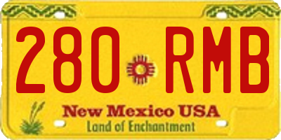 NM license plate 280RMB
