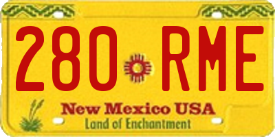 NM license plate 280RME