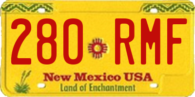 NM license plate 280RMF