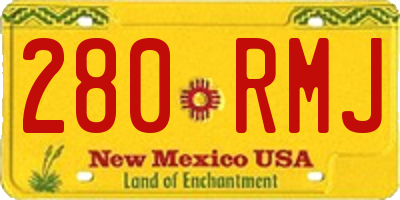 NM license plate 280RMJ